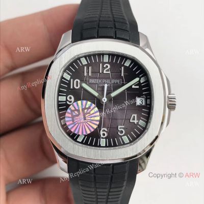 Copy Swiss Cal 324 Patek Philippe Aquanaut Grey Dial Watch